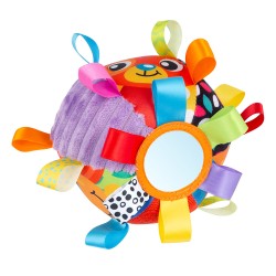 Звъняща мека топка с етикети PLAYGRO, 3м+