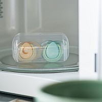 Ортодонтични залъгалки Tommee Tippee NIGHT TIME 0-6м, 2 бр./оп., оранж/зелен, декор луна Tommee Tippee Ортодонтични залъгалки NIGHT TIME 0-6м, оранж/зелен, декор луна