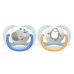 Залъгалки Ultra Air Animals 0-6м с декор Слон и Пингвин