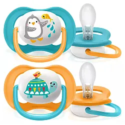 Залъгалки Ultra Air Animals 6-18м с декор Пингвин и Костенурка
