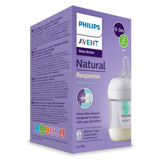 Philips AVENT Шише Natural Response с клапа AirFree 125 мл