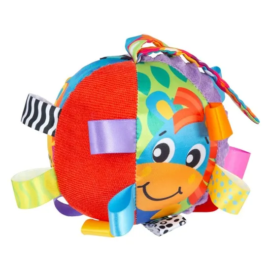 PLAYGRO Звъняща мека топка с етикети, 3м+ 0180271