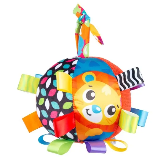PLAYGRO Звъняща мека топка с етикети, 3м+ 0180271