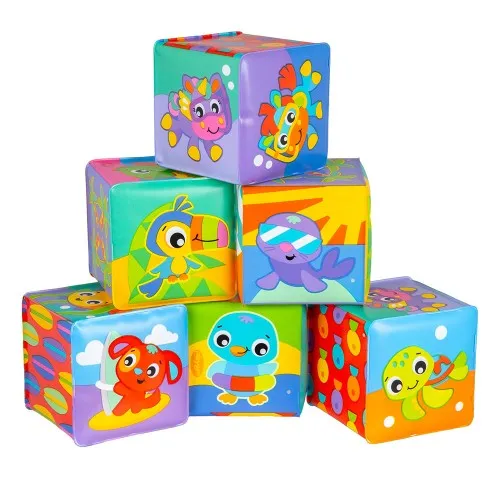 Меки кубчета за баня PLAYGRO, 6м+, 6 бр/оп