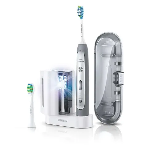 Комплект четка за зъби Flexcare Platinum Grey и UV санитайзер