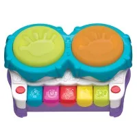 Музикална играчка 2 в 1 Пиано и Барабани PLAYGRO 2 in 1 Light Up Music Maker PLAYGRO Активна музикална играчка 2в1 Пиано и Барабани