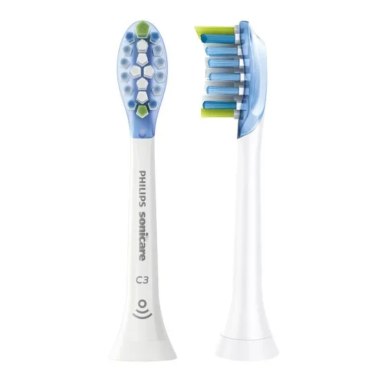 Накрайник за четка за зъби Philips Sonicare HX9044/87 C3 Premium Plaque Defence, бял, 4 бр. Глава за четка C3 Premium Plaque Defence Philips Sonicare HX9044/87, бяла, 4 бр.