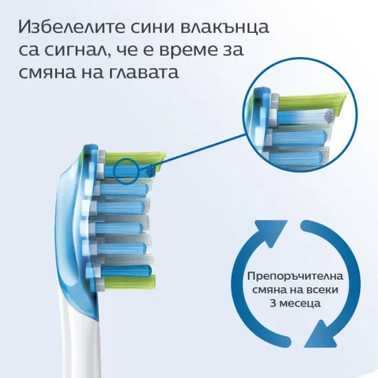 Накрайник за четка за зъби Philips Sonicare HX9044/87 C3 Premium Plaque Defence, бял, 4 бр. Глава за четка C3 Premium Plaque Defence Philips Sonicare HX9044/87, бяла, 4 бр.