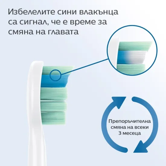 Philips Sonicare Стандартна глава Optimal Plaque Defence BrushSync, бяла (2бр./оп.) HX9022/10 Philips Sonicare Стандартна глава Optimal Plaque Defence BrushSync, бяла (2бр./оп.) HX9022/10