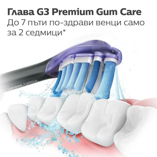 Глава за четка G3 Premium Gum Care Philips Sonicare HX9052/88, черен, 2 бр.