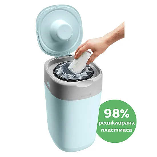 Tommee Tippee Хигиенен кош за памперси Twist&Click - СИН