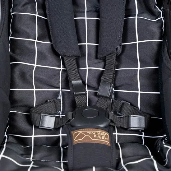 Mountain Buggy Количка за близнаци Duet V3 Grid (каре черно и бяло)