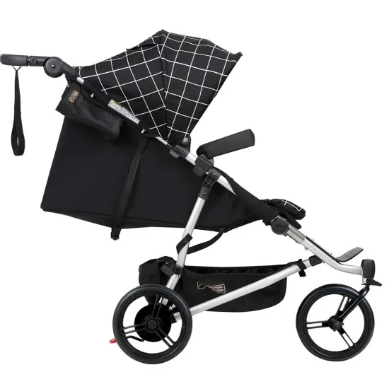 Mountain Buggy Количка за близнаци Duet V3 Grid (каре черно и бяло)