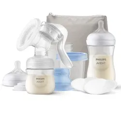 Комплект Ръчна помпа за кърма Natural Motion с VIA, шишета Natural и несесер SCF430/16