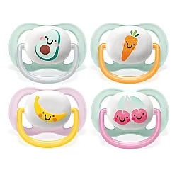 Залъгалки Ultra Air Happy 0-6м, 2 бр, микс, с декорация