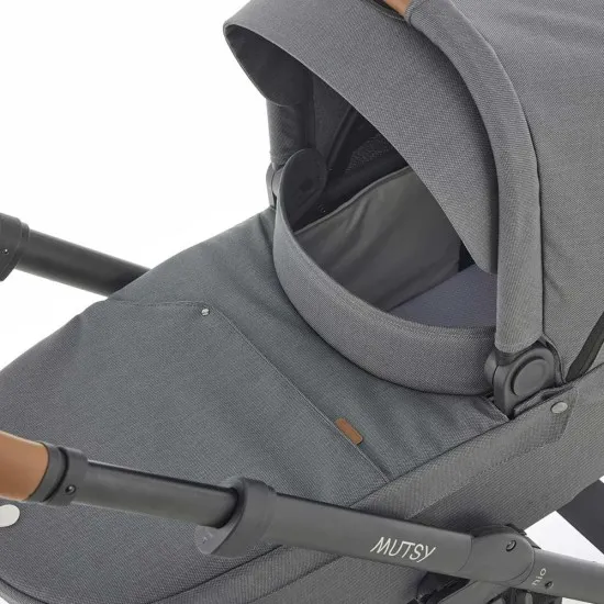Комбинирана количка 2 в 1 Mutsy NIO North Grey ПАКЕТ Mutsy NIO North Grey Шаси със седалка + Кош за новородено