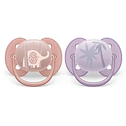 Залъгалки Ultra Soft 0-6м с декор Слонче и Палми