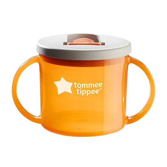 Чаша с дръжки Tommee Tippee First Cup 4м+, оранжева