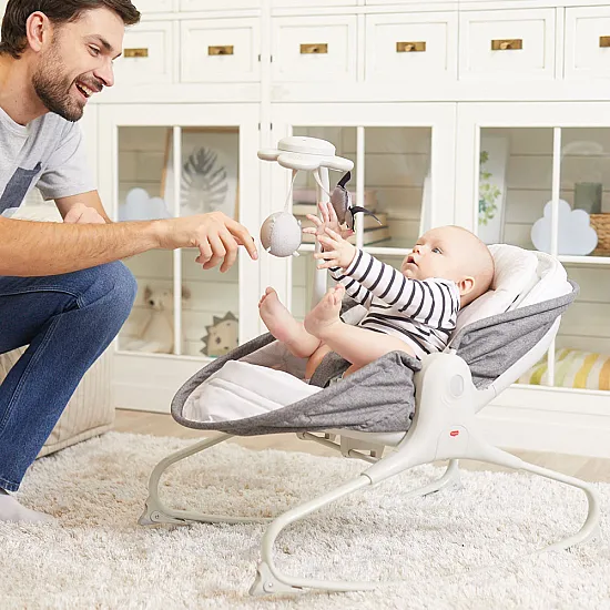 TINY LOVE Музикален шезлонг 3в1 Rocker Napper Grey