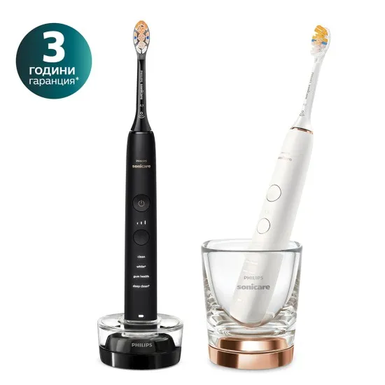 Philips Sonicare Комплект четки за зъби Diamond Clean 9000, HX9914/69 rose gold + черен