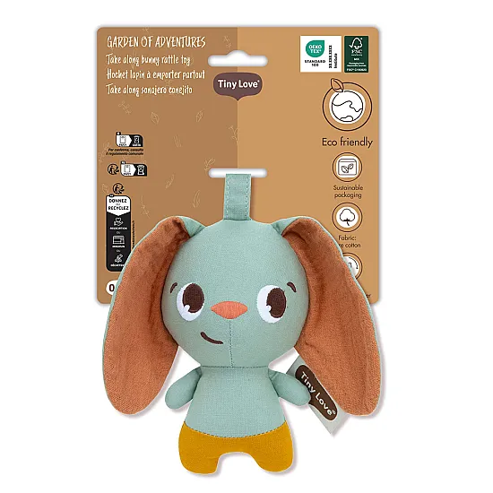 TINY LOVE Еко Играчка-дрънкалка за количка Заек Garden of Adventures 