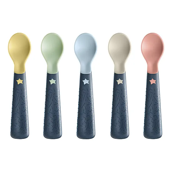 Комплект лъжици за хранене Tommee Tippee, 5 бр./оп., 6м+ Tommee Tippee Лъжици за хранене 5 бр./оп., 6м+