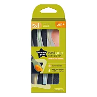 Комплект лъжици за хранене Tommee Tippee, 5 бр./оп., 6м+ Tommee Tippee Лъжици за хранене 5 бр./оп., 6м+