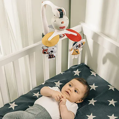 3-в-1 Музикална въртележка TINY LOVE Take Along Mobile Tiny Rockers, 0м+