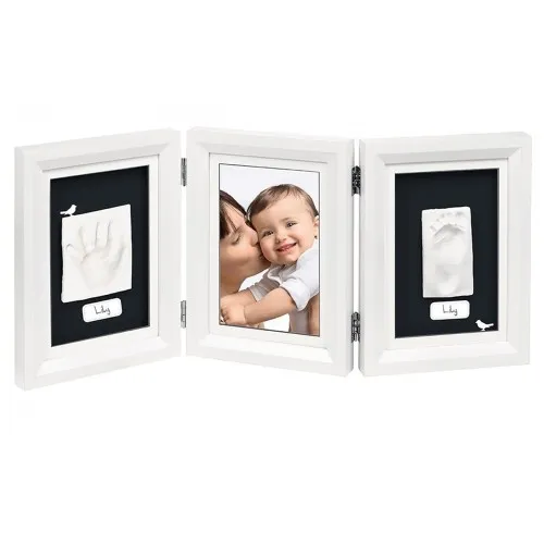 Рамка за 2 отпечатъка и снимка My Baby Touch, бяла