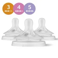 Philips AVENT Биберони Natural Response SCY960/03 комплект 3 бр, flow 3, 4, 5