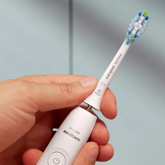 Накрайник за четка за зъби Philips Sonicare HX9044/87 C3 Premium Plaque Defence, бял, 4 бр. Глава за четка C3 Premium Plaque Defence Philips Sonicare HX9044/87, бяла, 4 бр.