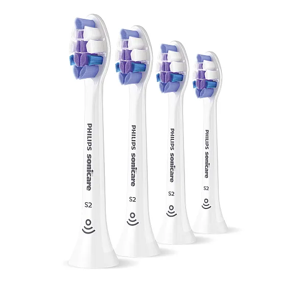 Резервна глава за четка за зъби Philips Sonicare HX6054/87 S2 Sensitive, бял, 4 бр. Philips Sonicare накрайник S2 Sensitive, 4 броя