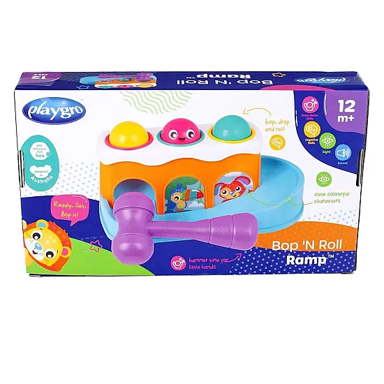 PLAYGRO Активна играчка Рампа с топки и чук 12м+ PLAYGRO Активна играчка Рампа с топки и чук