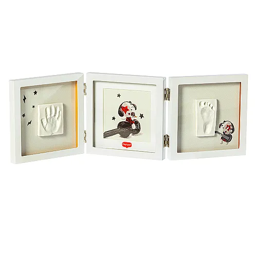 Рамка за 2 Отпечатъка и Снимка Tiny Love Tiny Creations, бяла рамка, 0м+
