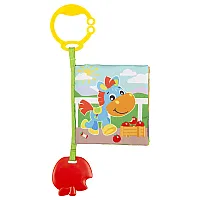 PLAYGRO Текстилна книжка за количка с гризалка, 0м+