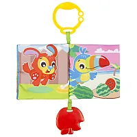 PLAYGRO Текстилна книжка за количка с гризалка, 0м+