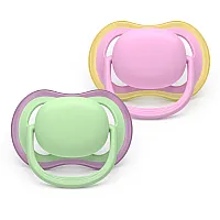 Philips AVENT SCF087/12 Ортодонтични залъгалки Ultra Air 6-18м едноцветни момиче Philips AVENT залъгалки Ultra Air SCF087/12, 6-18м розово момиче
