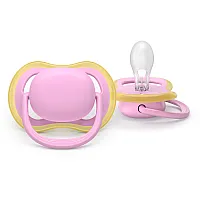 Philips AVENT SCF087/12 Ортодонтични залъгалки Ultra Air 6-18м едноцветни момиче Philips AVENT залъгалки Ultra Air SCF087/12, 6-18м розово момиче