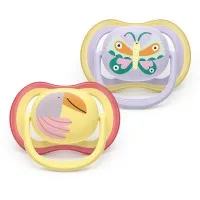 Philips AVENT залъгалки Ultra Air SCF087/04, 0-6м, пастелни, животни, момиче