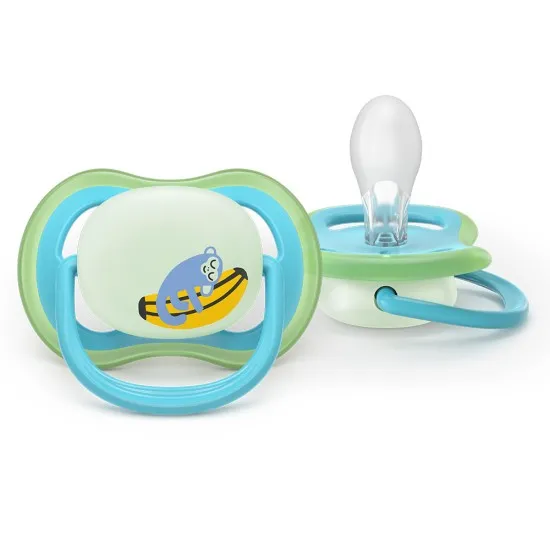 Philips AVENT залъгалки Ultra Air Night SCF376/28, 6-18м, сини, момче