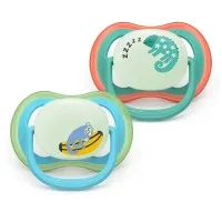 Philips AVENT залъгалки Ultra Air Night SCF376/28, 6-18м, сини, момче