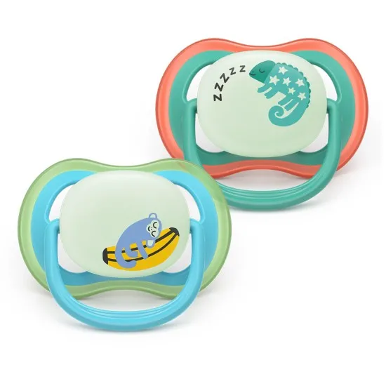 Philips AVENT залъгалки Ultra Air Night SCF376/28, 6-18м, сини, момче