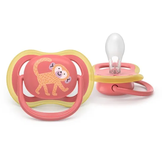 Philips AVENT SCF349/47 Ортодонтични залъгалки Ultra Air 18м+ с картинки момиче Philips AVENT залъгалки Ultra Air SCF349/47, 18м+ хамелеон, лилаво