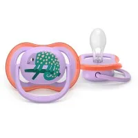 Philips AVENT SCF349/47 Ортодонтични залъгалки Ultra Air 18м+ с картинки момиче Philips AVENT залъгалки Ultra Air SCF349/47, 18м+ хамелеон, лилаво