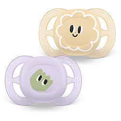 Залъгалки Philips Avent Ultra Start 0-2м пастелни декор очички, момиче