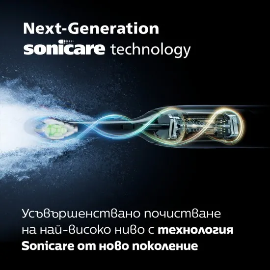 Philips Sonicare series 5300 Електрически звукови четки за зъби HX7109/01 бяла и черна с калъф Philips Sonicare комплект четки за зъби HX7109/01 серия 5300, бяла и черна с калъфи