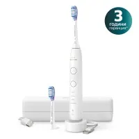 Philips Sonicare series 7100 Електрическа звукова четка за зъби HX7420/02 бяла, зареждащ калъф за път Philips Sonicare Звукова четка за зъби HX7420/02 серия 7100, бяла с калъф
