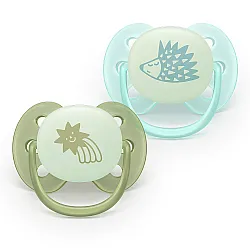 Залъгалки Philips Avent Ultra Soft NightTime 0-6м таралеж/звезда момче