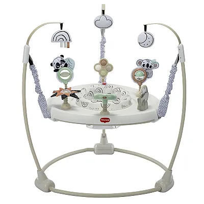 Активен център за игра и бънджи Tiny Love 4-in-1 Jump&Play Black&White Decor, 6м+