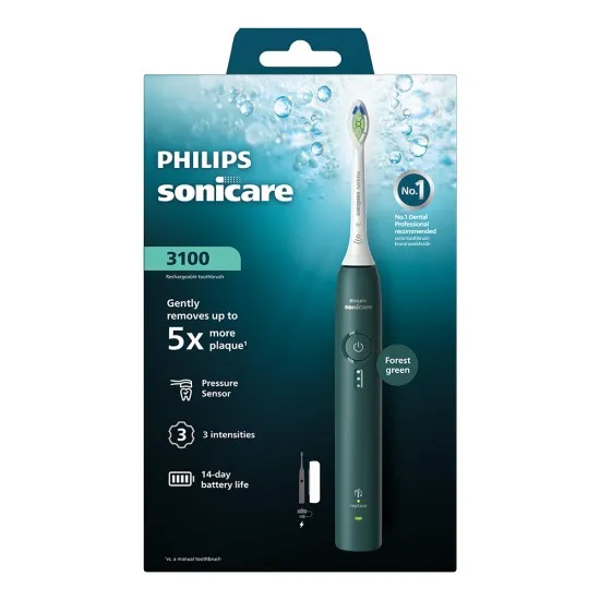 Philips Sonicare Звукова четка за зъби HX4033/26 серия 3100, зелено